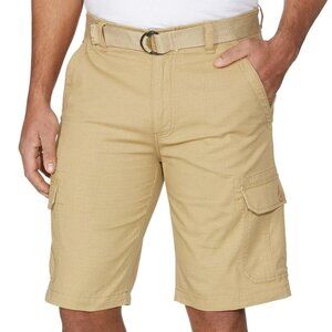 NWOT Wearfirst Men's Size 38 Khaki Cargo Shorts Cotton/Nylon/Spandex